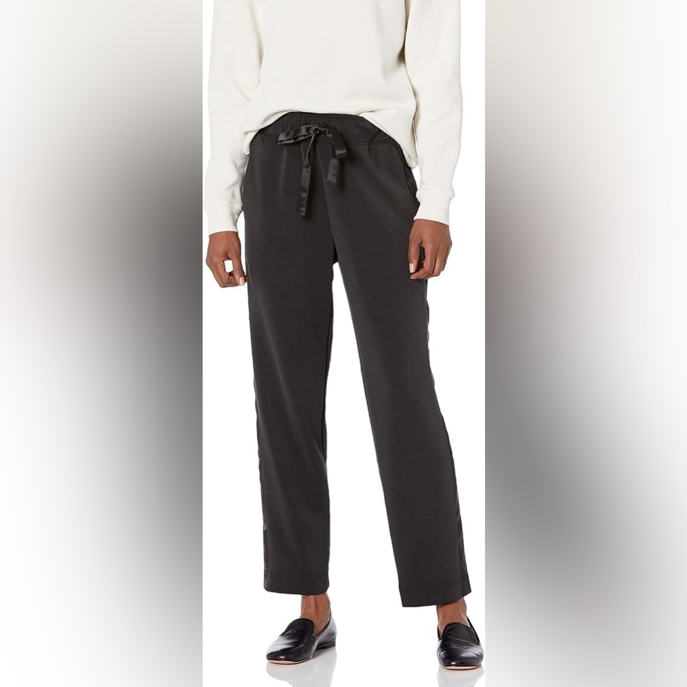 CLUB MONACO Satin Stripe Sweatpant in Light Grey | Small - Picture 9 of 9